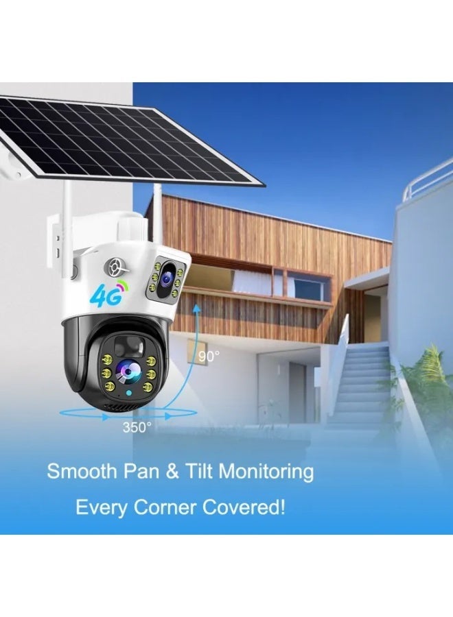CRONY VCS09 4G Solar Surveillance Camera. 8MP 1080P Outdoor surveillance. 8000mAh High-Capacity Battery + Solar-Powered Camera. Panoramic PTZ Camera. IP66 Waterproof,Night vision function,Human Tracking, Two-Way Audio, TF Card/Cloud Storage, Wireless Security Camera. - Image 5